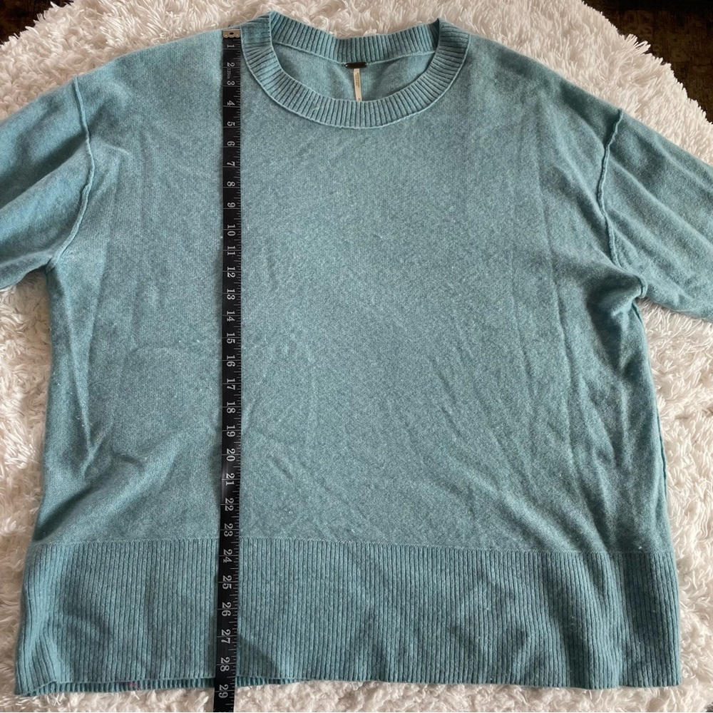 Free People | Relaxed, Slouchy, Light Blue Sweater - Picture 5 of 6